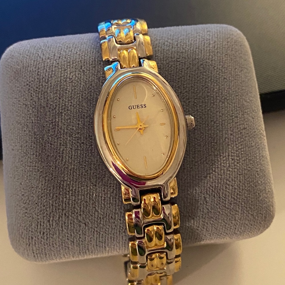 Oval Face two-Toned Watch